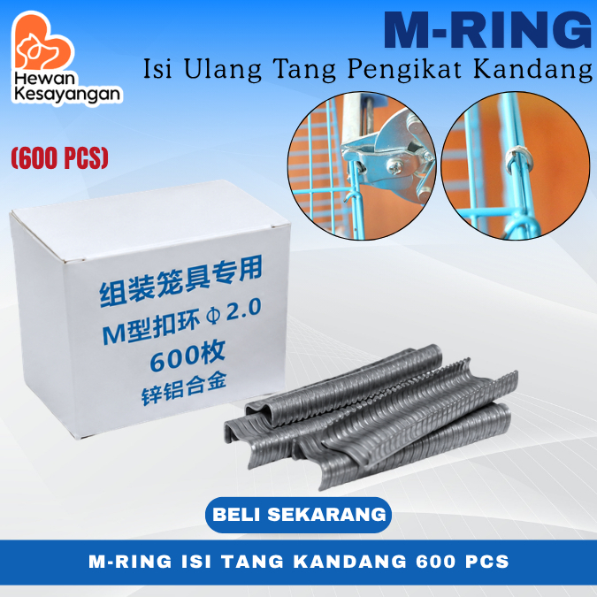 M-Ring Staples Biru Untuk Kandang Ayam Puyuh