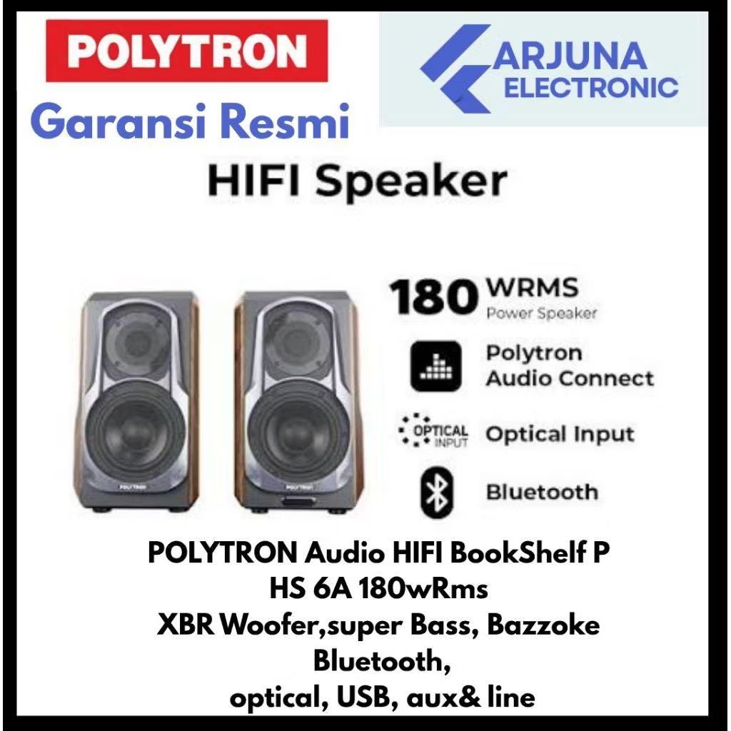 POLYTRON PHS 6A / PHS-6A / PHS6A AUDIO BOOKSHELF BLUETOOTH SPEAKER