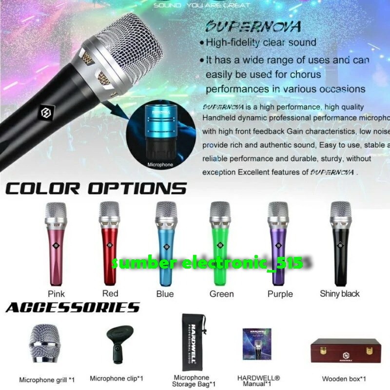Mic Kabel HARDWELL Supernova + Wooden box Original