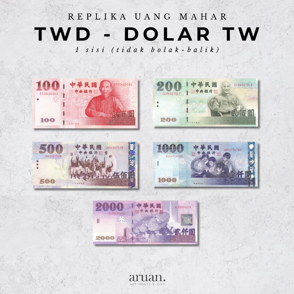 Replika Mahar Dollar Taiwan TWD NTD Mainan