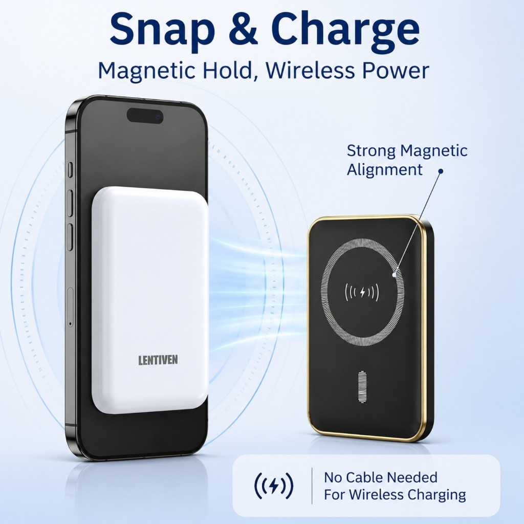 100% aman salys powerbank 30000mah fast charging pd20w wireless magnetic mini nirkabel for iphone
