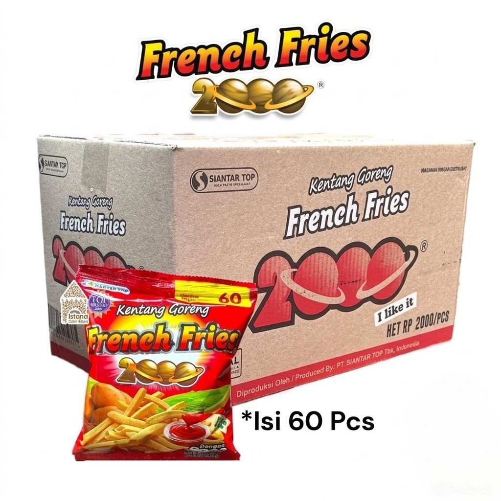 French Fries 2000 15gr 1 Dus (60 Pcs)