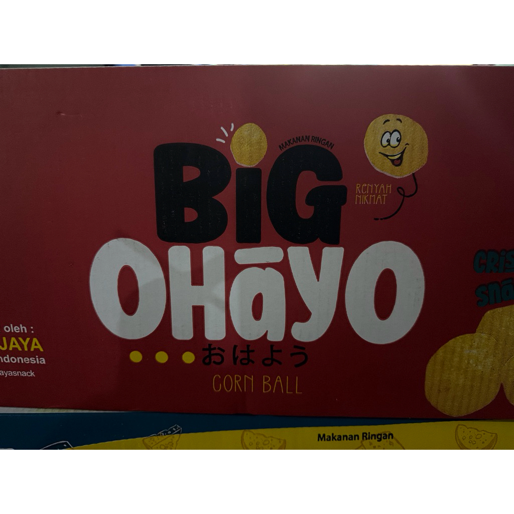 1 karton isi40 pcs  Ciki Big Ohayo - Snack Berhadiah Uang Tunai - Big Ohayo