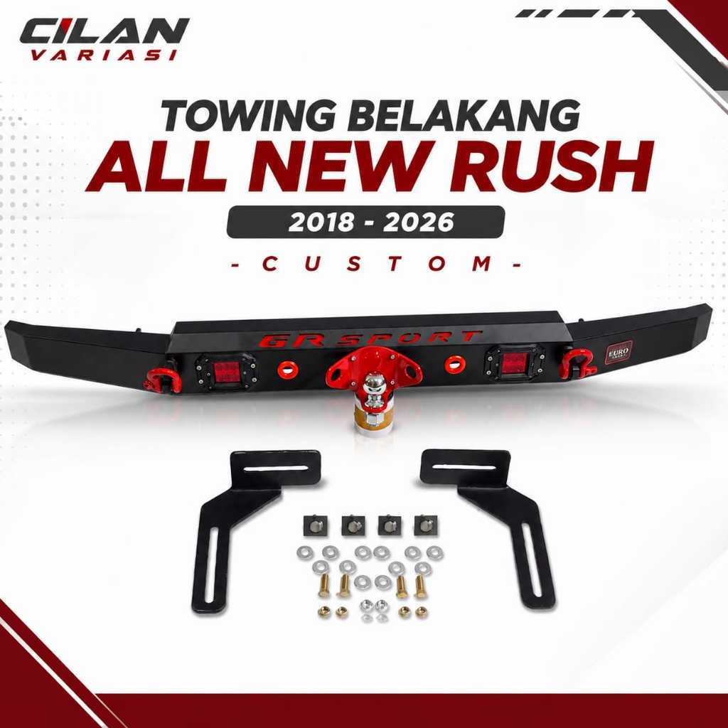 Towing Tanduk Belakang Pengaman Bumper Model Custom Mobil RUSH GR Sport 2018 - 2026