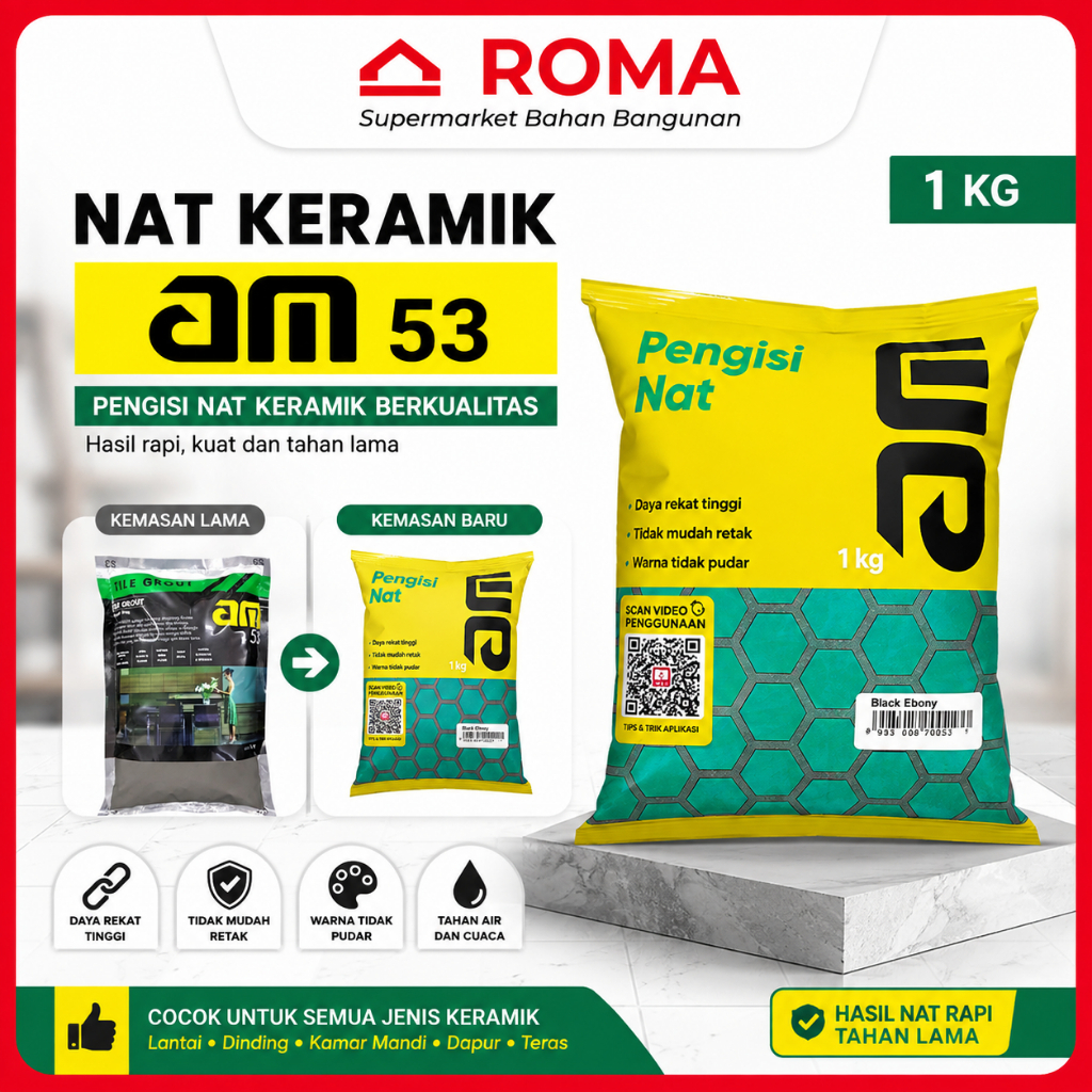 AM Tile Grout Pengisi Nat AM53 /1Kg