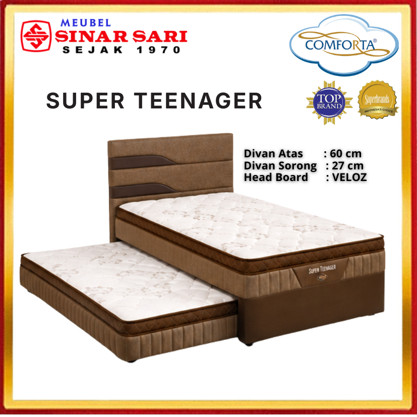 Springbed Comforta Super Teenager 2in1 Full Set 90x200 100x200 120x200 Kasur Anak Remaja