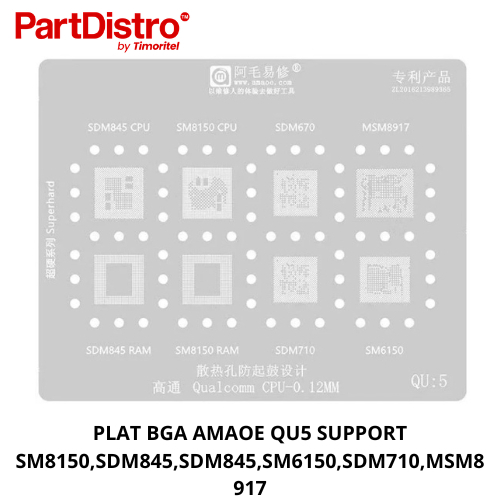 PLAT BGA AMAOE QU5 SUPPORT SM8150,SDM845,SDM845,SM6150,SDM710,MSM8917