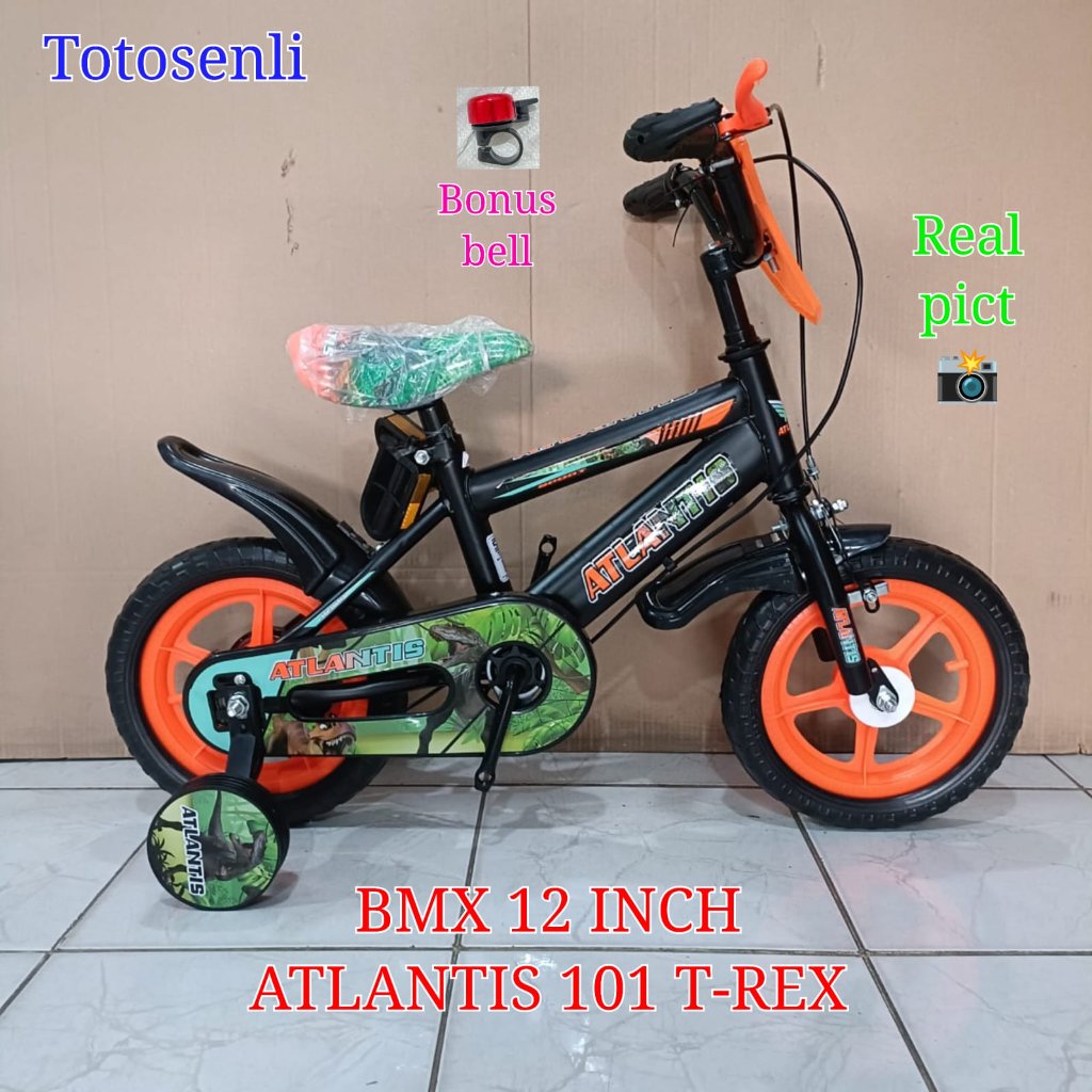 sepeda anak bmx 12 inch atlantis 101 trex sepeda ban karet