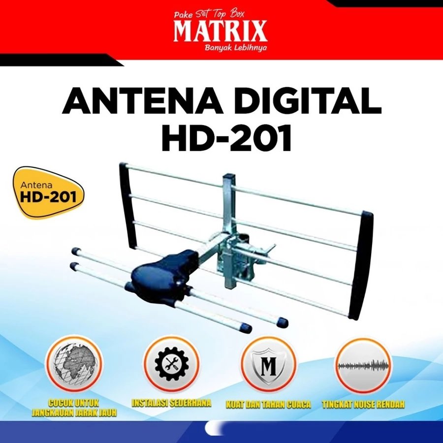 MATRIX - Antena TV Digital HD-201 Free Kabel 12 Meter