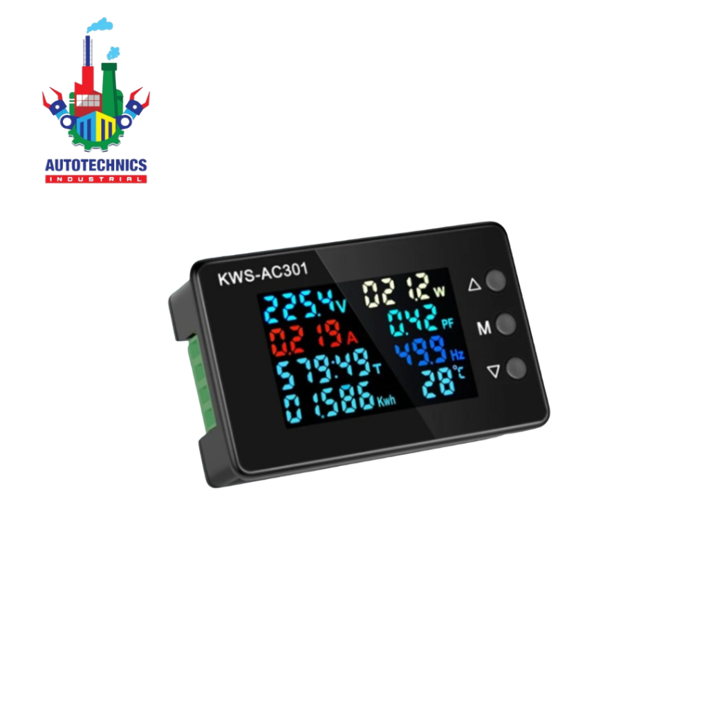 KWS AC301 AC Watt Meter Digital 8in1 kwh KWS AC-301 100A Volt Ampere - 100A OPEN CLOSED CT