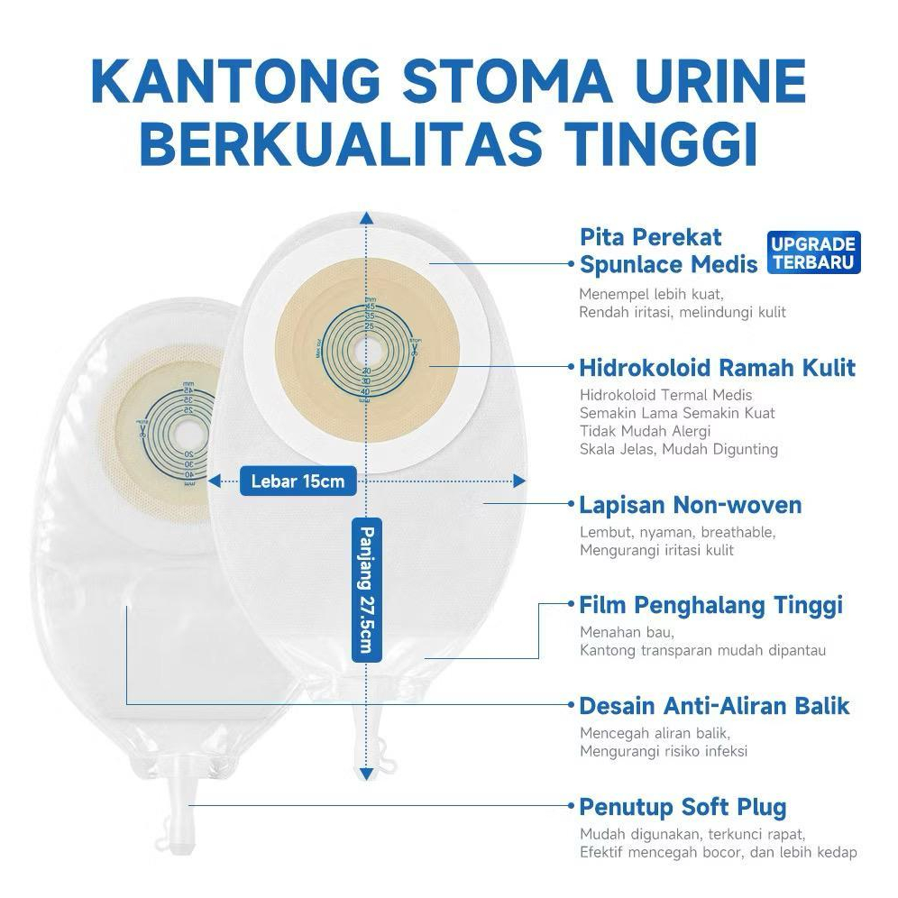 Kantong Urostomi/Urostomy Bag/Kantong Urine Colostomy Dewasa