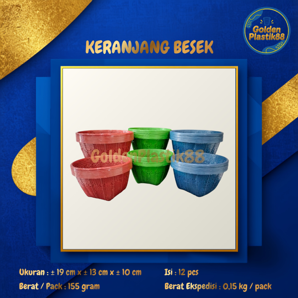 Besek Tradisi Selamatan / Besek Plastik / Besek Selamatan Isi 12pcs Warna Random