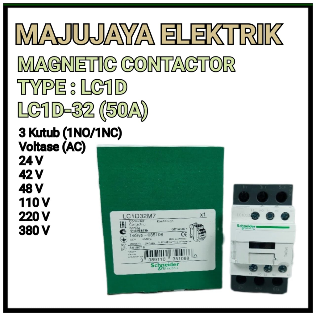Contactor Kontaktor LC1D32(50A)