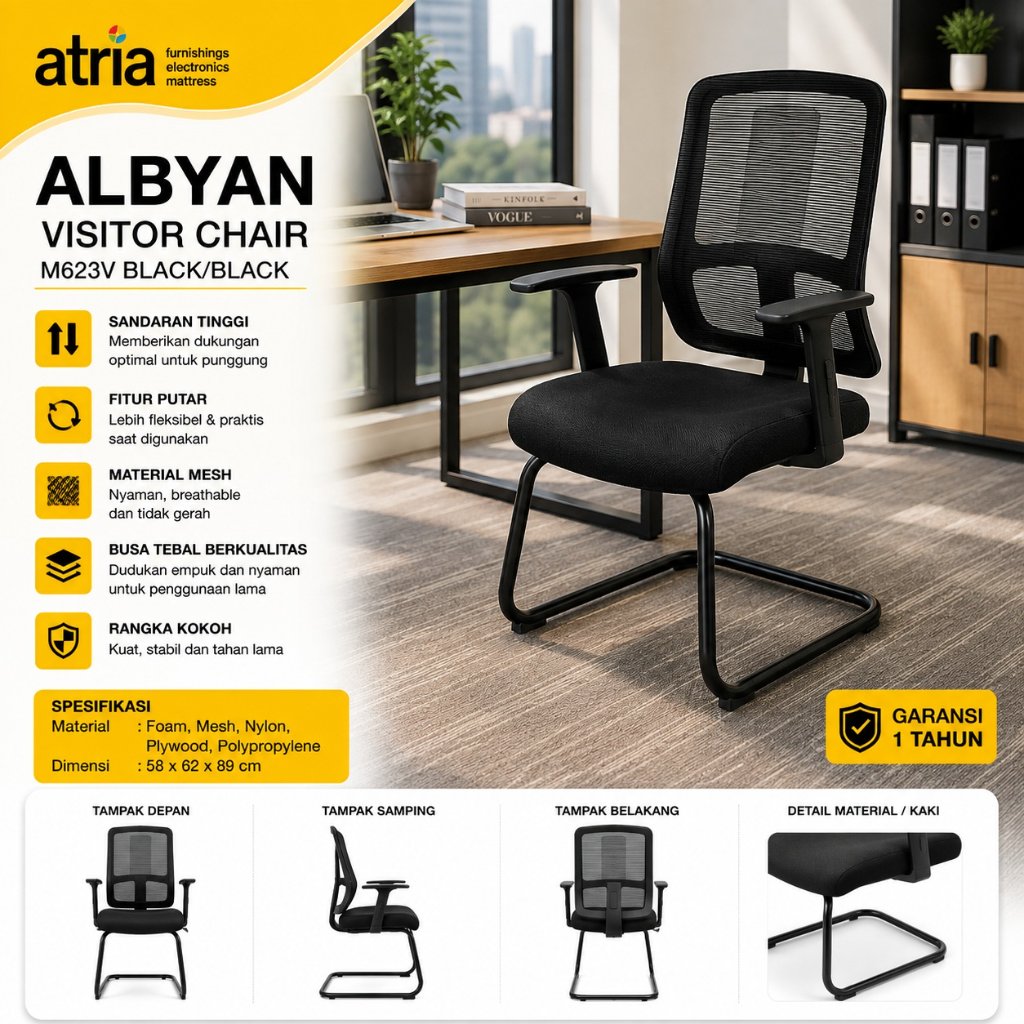 Kursi Kantor Atria Albyan Visitor Chair