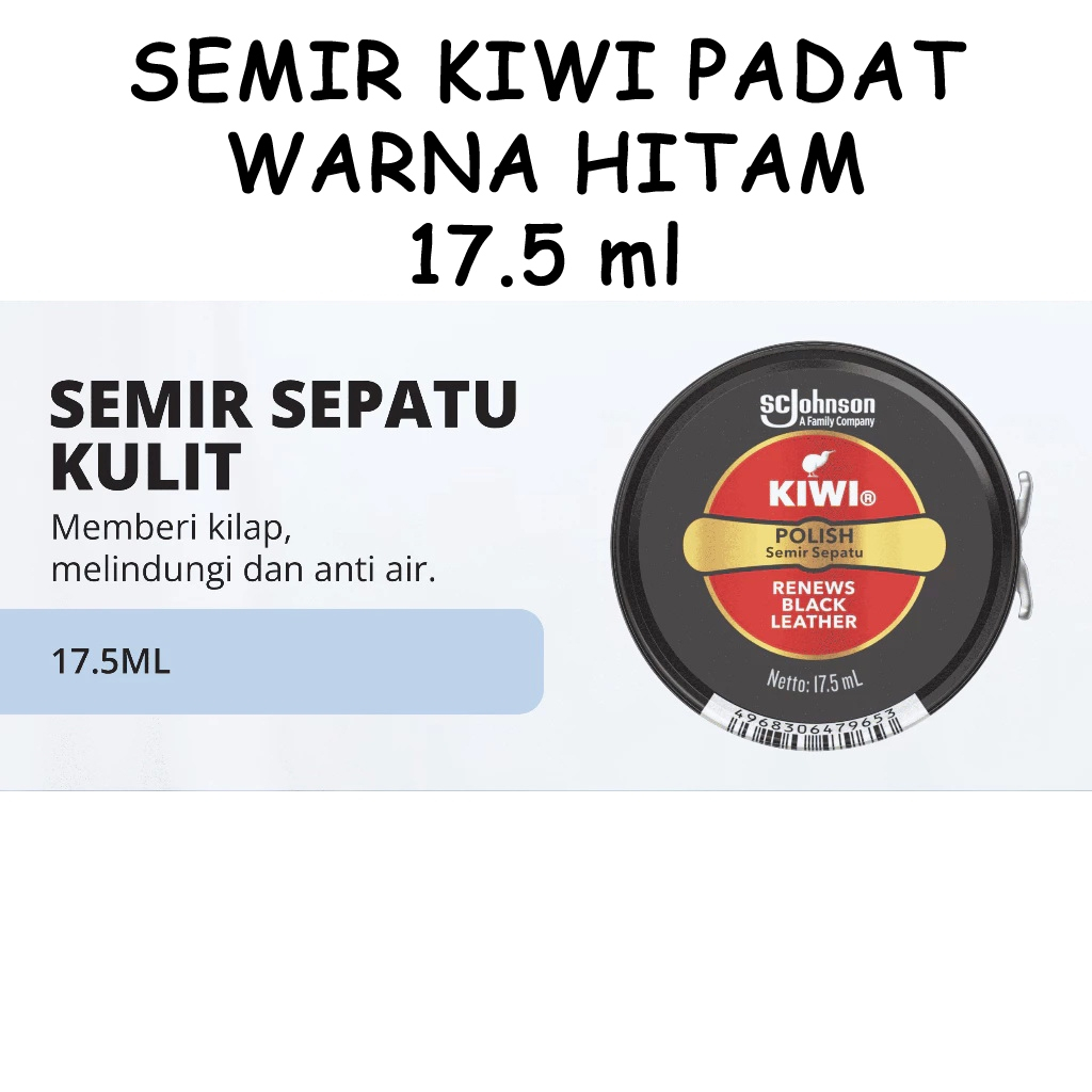 Semir Sepatu Kiwi Padat / Semir Polish Sepatu Kiwi Hitam & Cokelat