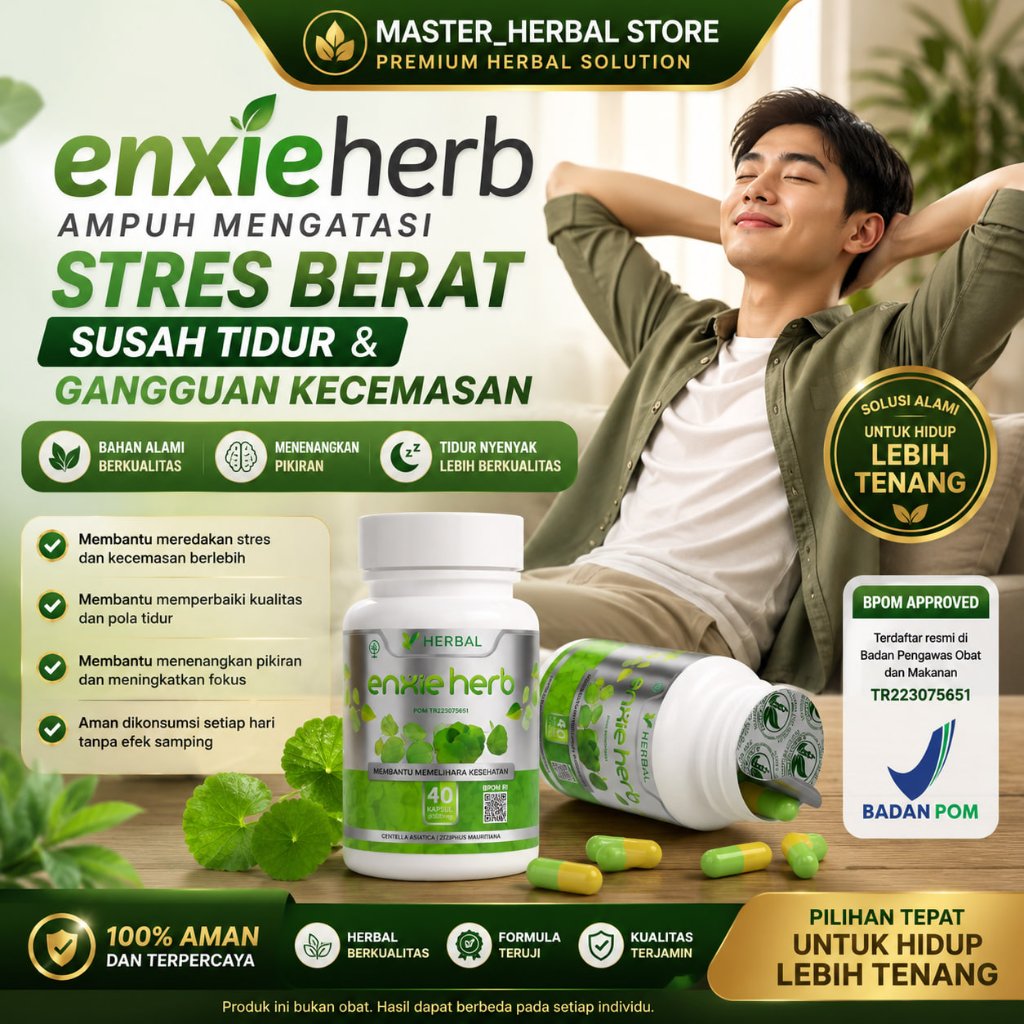 ENXIEHERB Obat Antidepresan Anti Depresi Anxiety Kecemasan Gerd Anxiety Insomnia Skizofrenia Bipolar