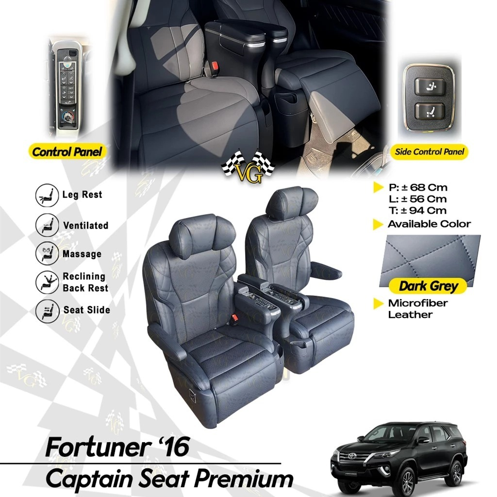 Captain Seat Fortuner 2016 - 2026 Electric Automatic Luxury Kursi Otomatis Mobil Fortuner Import