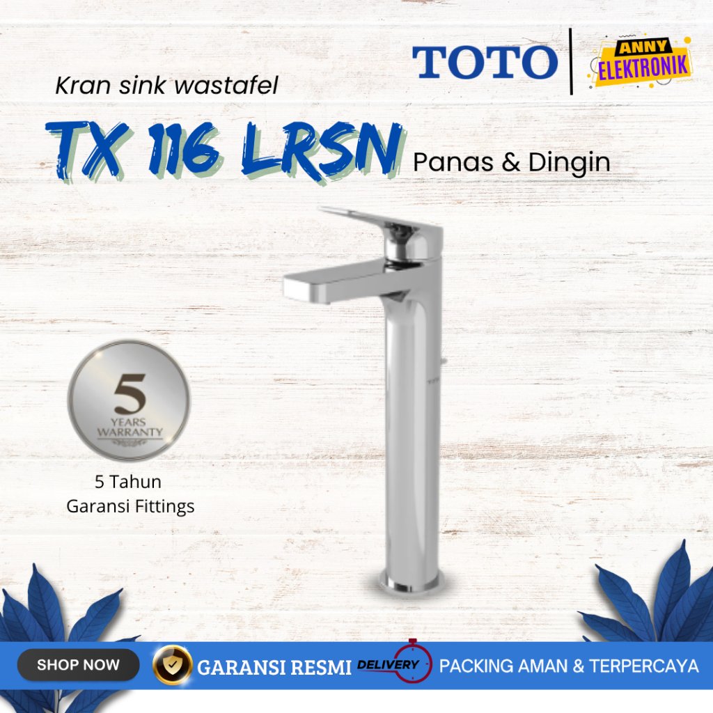 Kran Wastafel Panas Dingin TOTO TX 116 LRSN / TX 116 LRS Single Lever Lavatory Faucet Keran wastafel