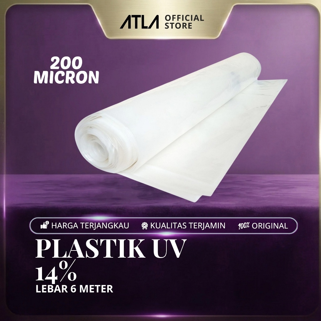 Plastik UV 6 Meter Film Tutup Atap Kolam Greenhouse Bening 6M