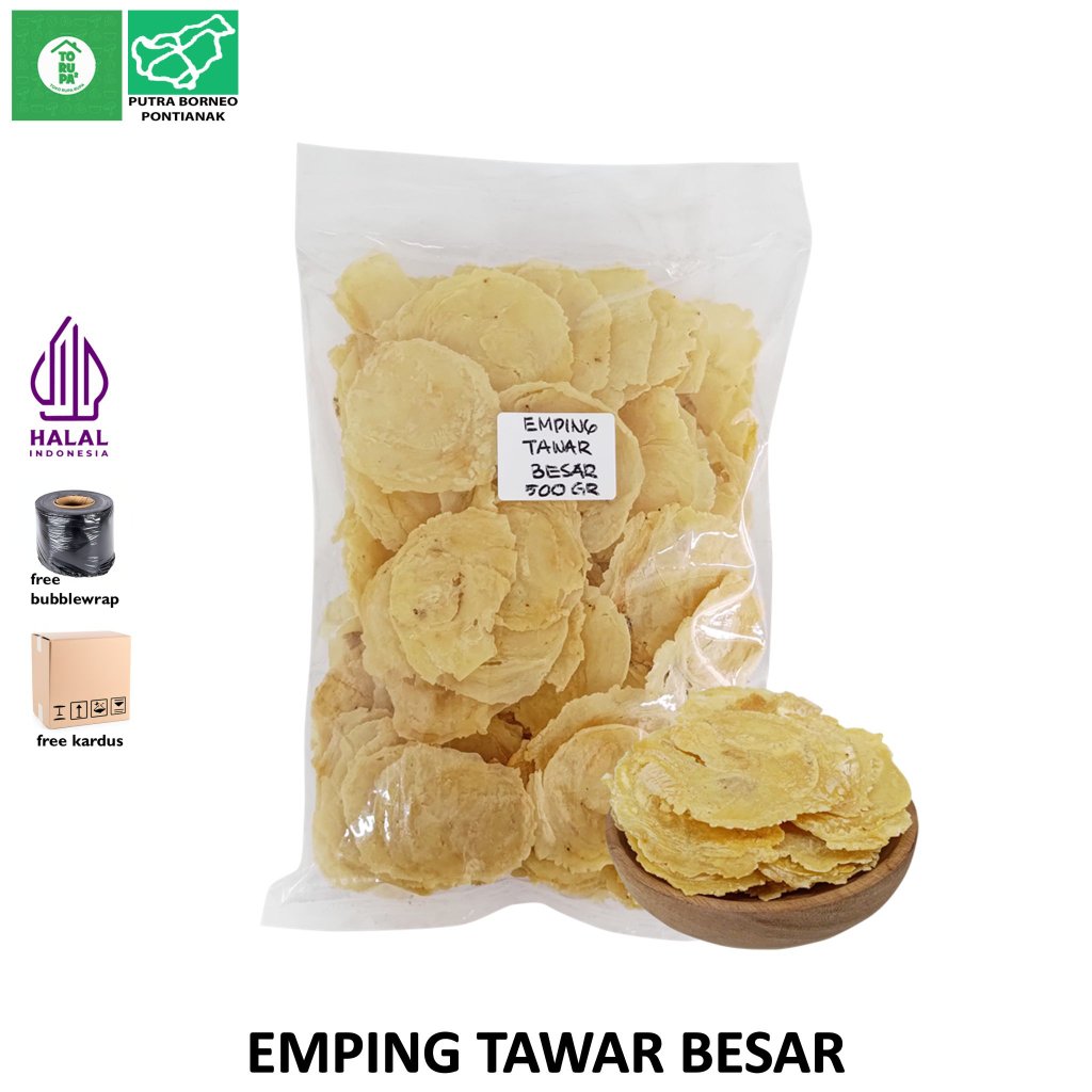 [Pilihan] Emping Belinjo Besar Tawar Mentah 500 gr / Emping Melinjo Tawar / Emping Mentah Besar