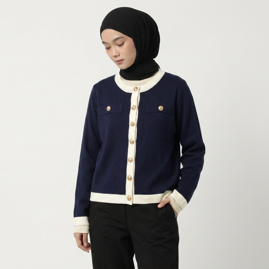 Delova Wardrobe - FARA CARDIGAN Korean Atasan Knit Rajut  Premium Wanita Motif Polos Lengan Panjang All Size Soft |Rajut Korean Style Premium