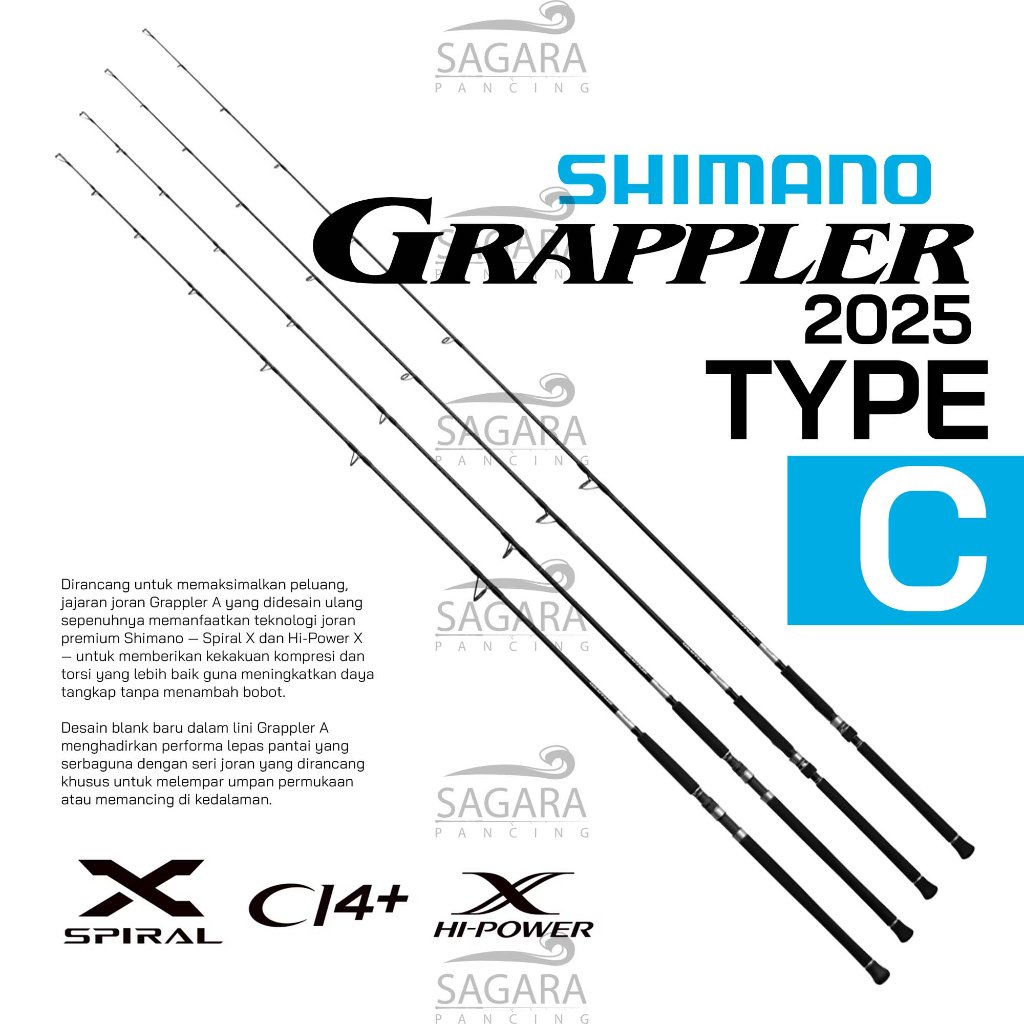 Joran Shimano Grappler Type C | Joran Casting | Joran Popping | Joran Pancing Ring Sudah Fuji