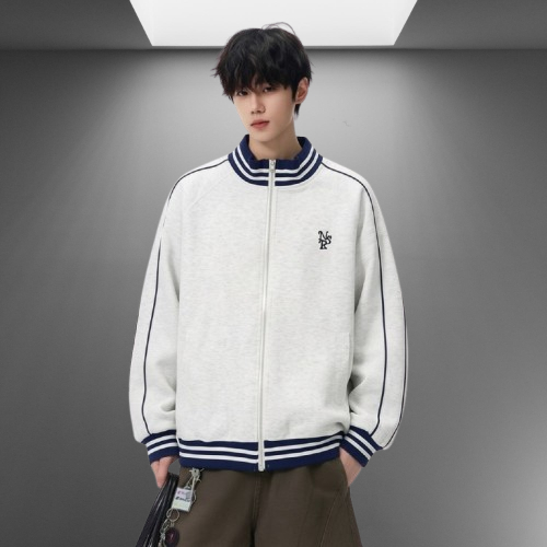 Jaket Zipper Strip NSR Reglan Jacket Pria Wanita Terbaru 2026 Desain Fashion Korean Style Unisex Cas