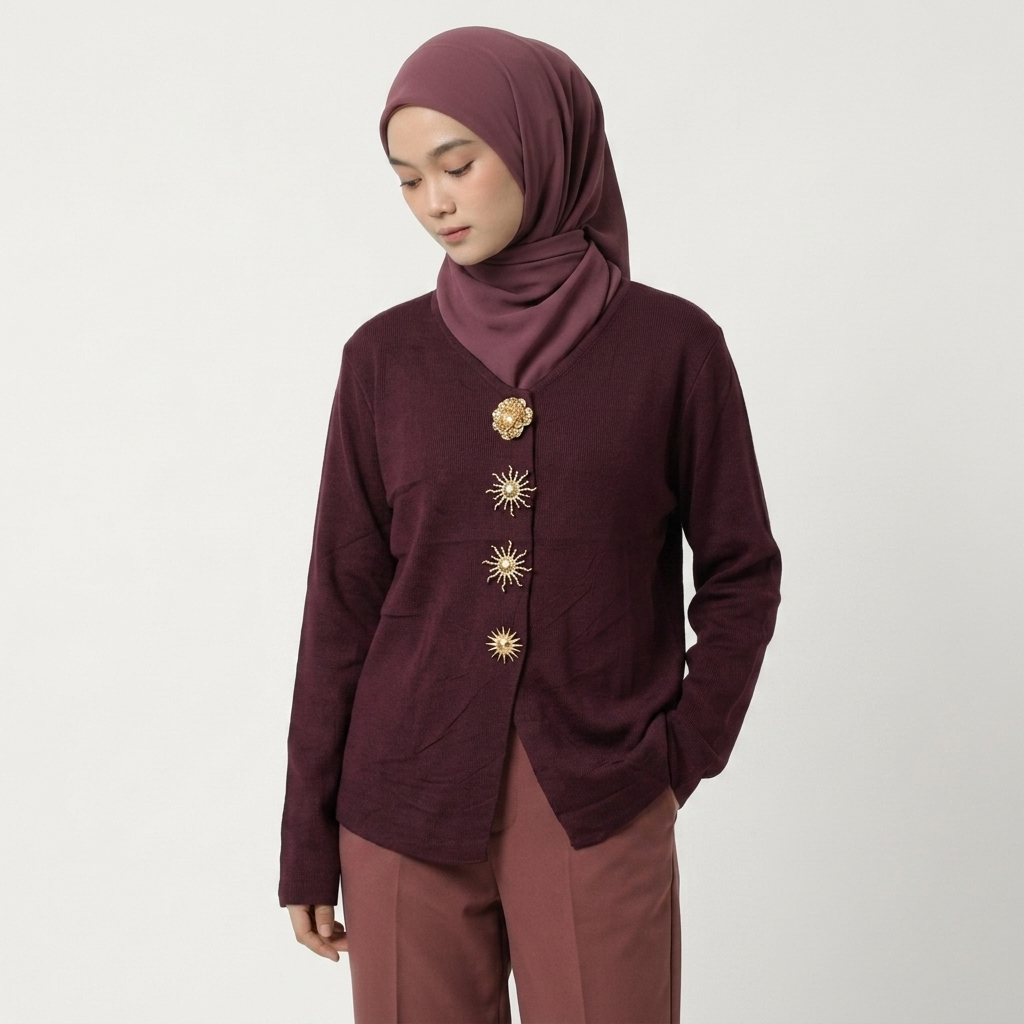 Delova Daily - AMELIA CARDIGAN Knit Atasan Rajut Halus Premium