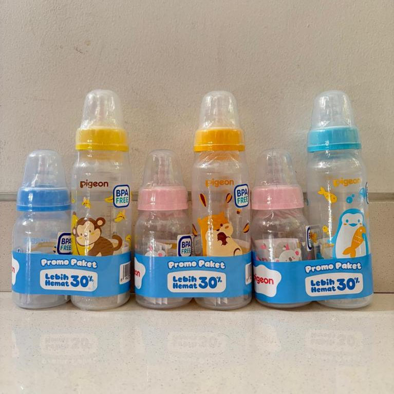 PIGEON - Botol PP RP Slim Neck 240+120ML | Nipple S,L