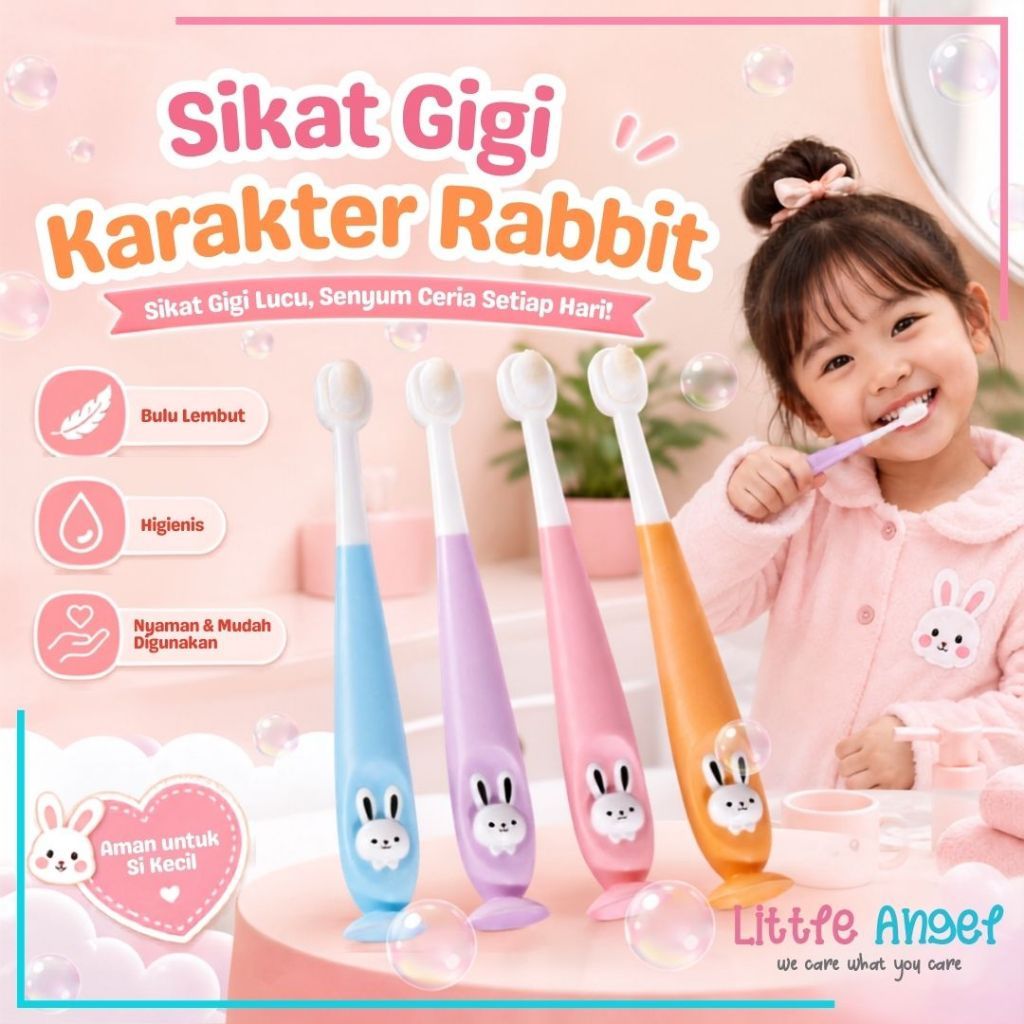 SIKAT GIGI BAYI ANAK SILIKON Baby Training Toothbrush Karakter Silicon Lembut Bulu Halus Kids Teethe