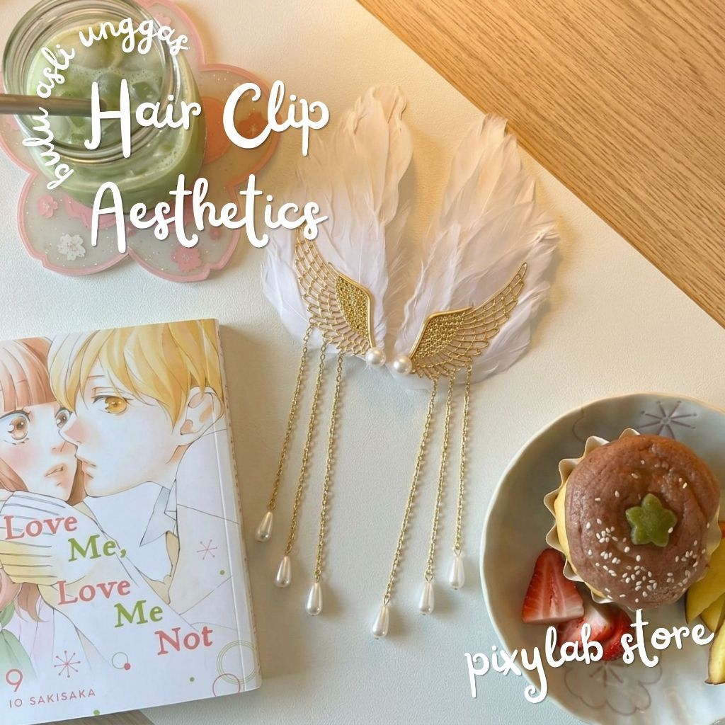 [ PIXYLAB ] Jepit Bulu Ballerina Barbie Swan Lake Odette Hairpin Balet Jepit Bulu Cosplay Odette Jep