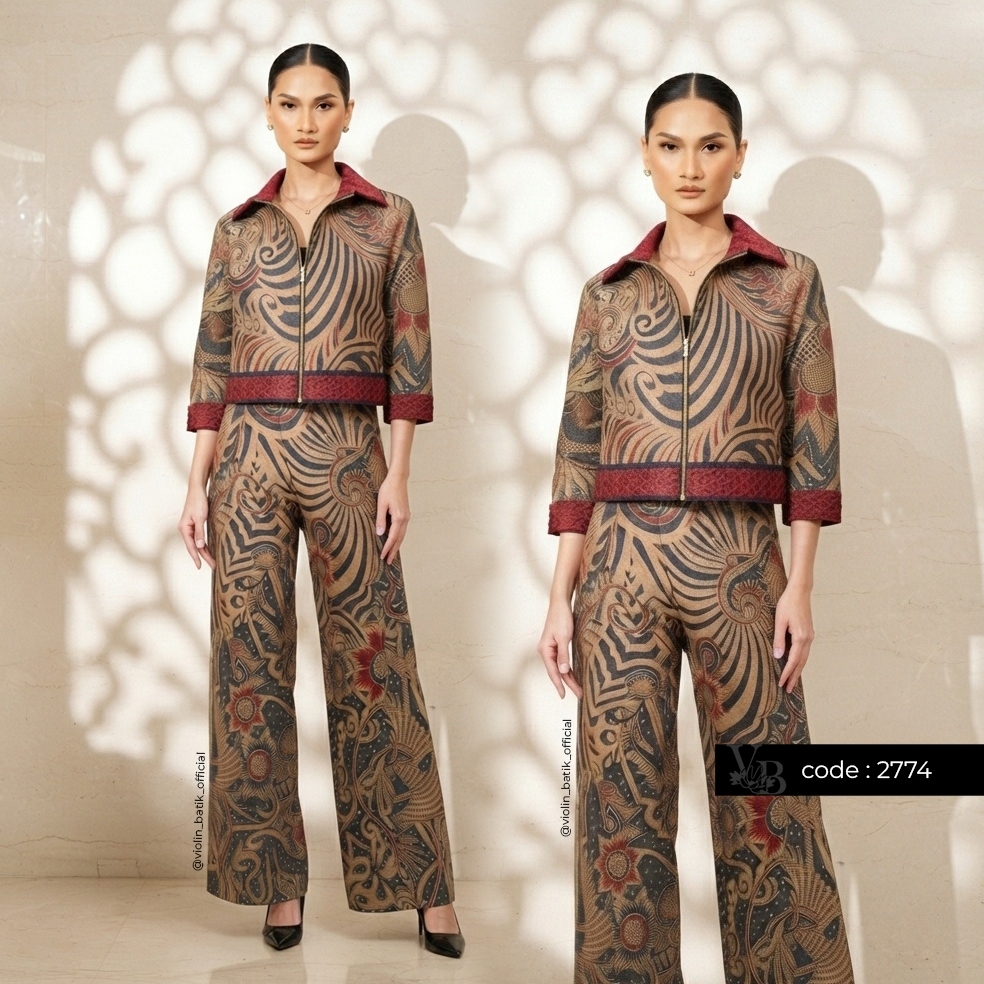 Violin Batik Stelan Celana Dobby 2774