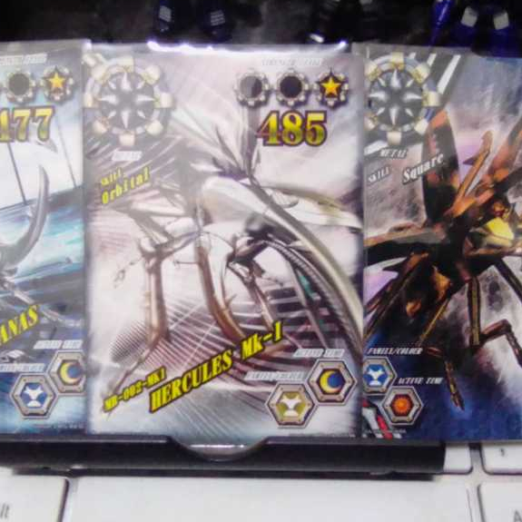 Paket 3 pcs kartu sega shogakukan gacchu guts ver 2 dan ver 3 kumbang elemen metal ver 2 metal 01 He