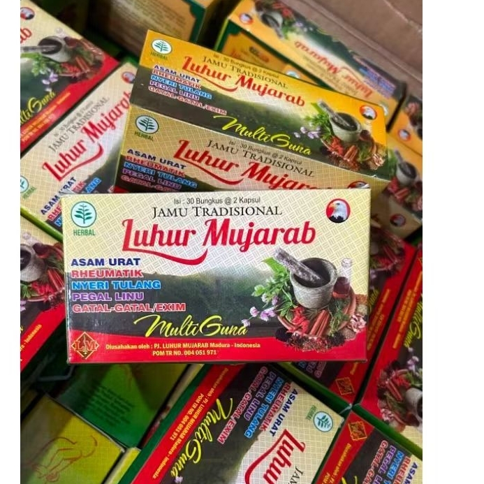 LUHUR MUJARAB Box ORIGINAL KAPSUL isi 30 sachet / Luhur Mujarab Original