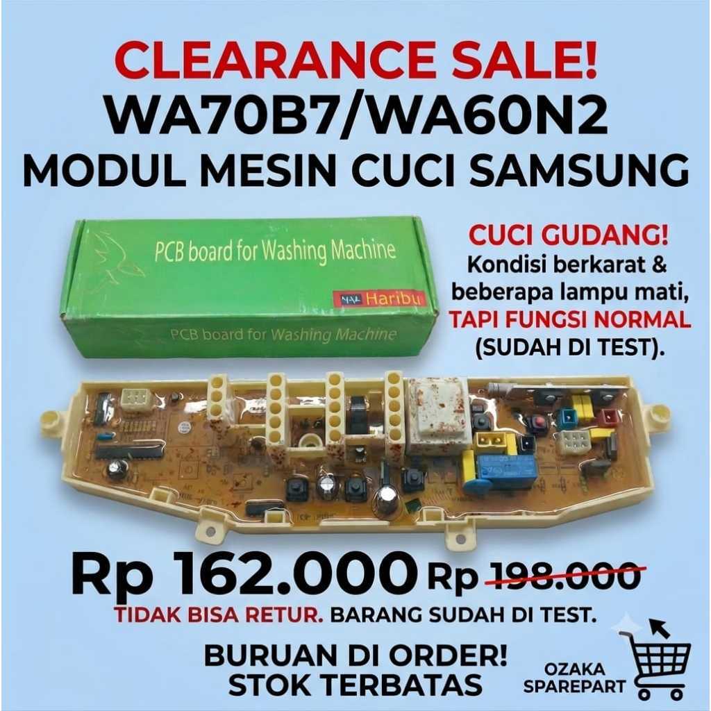 Cuci gudang modul Pcb mesin cuci Samsung WA70B7 WA60N2 4888-06 WA60N2 W-305