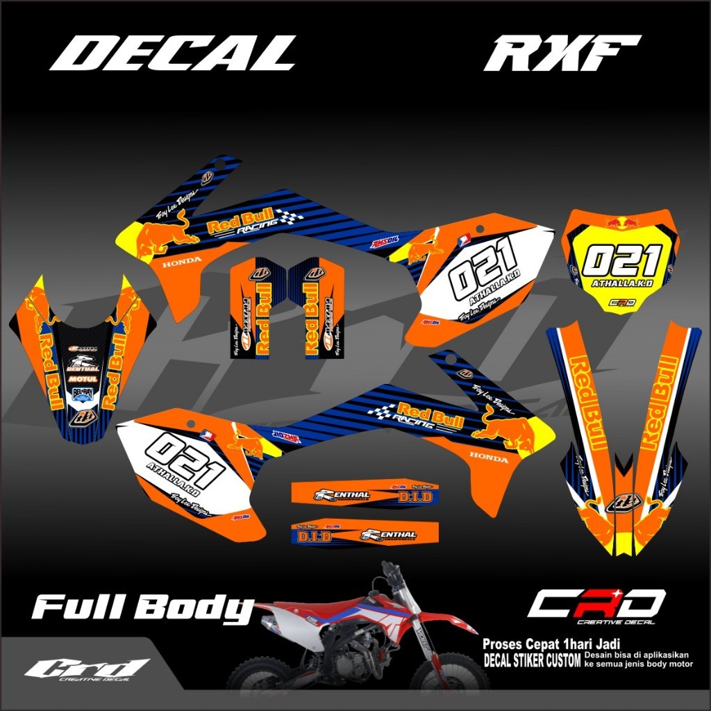 DECAL RXF MINI TRAIL 50/110 CC MINI TRAIL TYPE RXF DECAL STIKER MOTOR