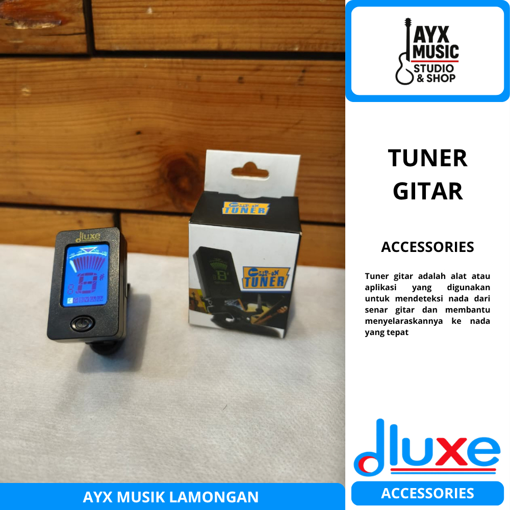 DLUXE Tuner Gitar Manual | Tuner Gitar Akustik Elektrik Bass
