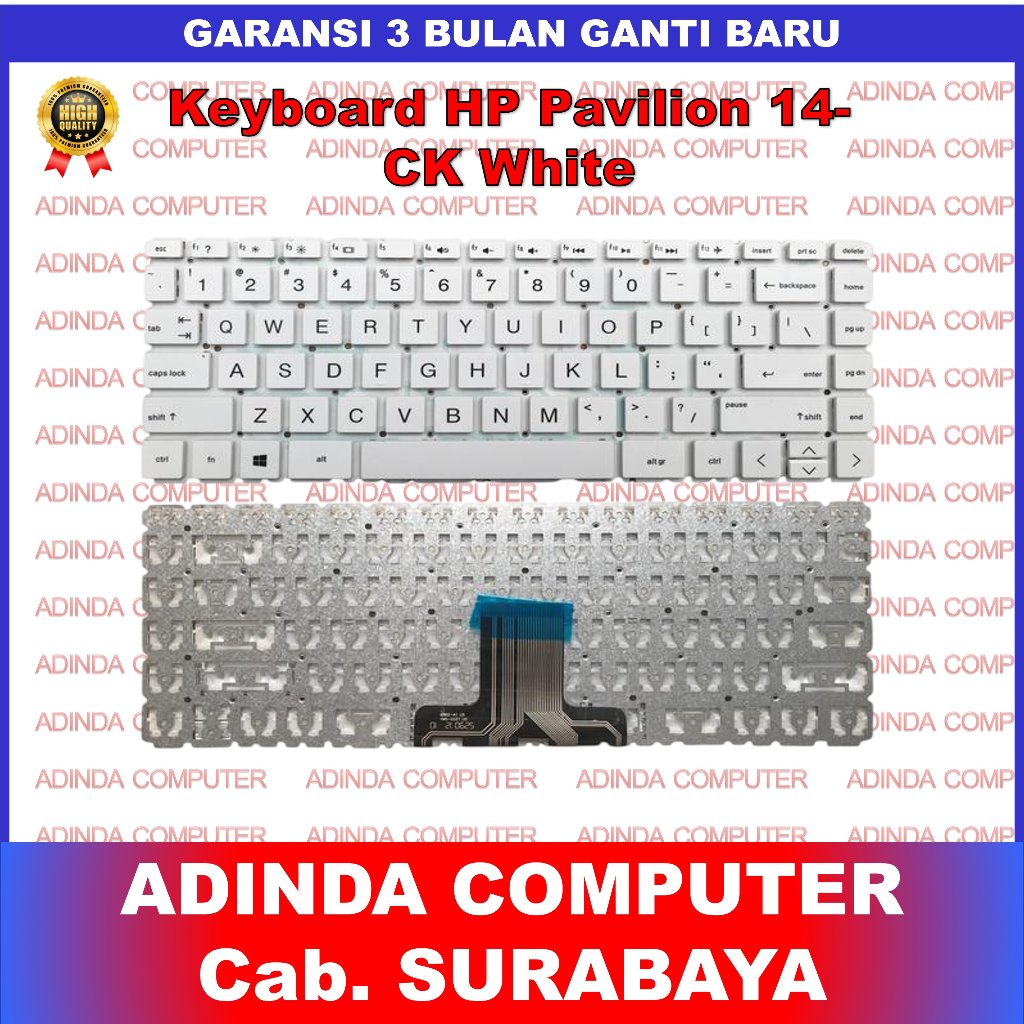 Keyboard HP 14-CK 14-DK White