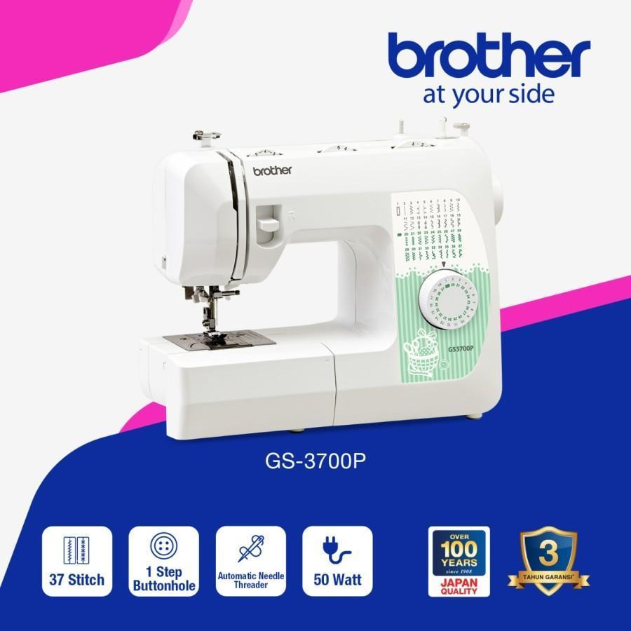 Mesin Jahit Mekanik Brother GS3700P - 37 Pola Jahitan, Otomatis Benang dan Lubang Kancing