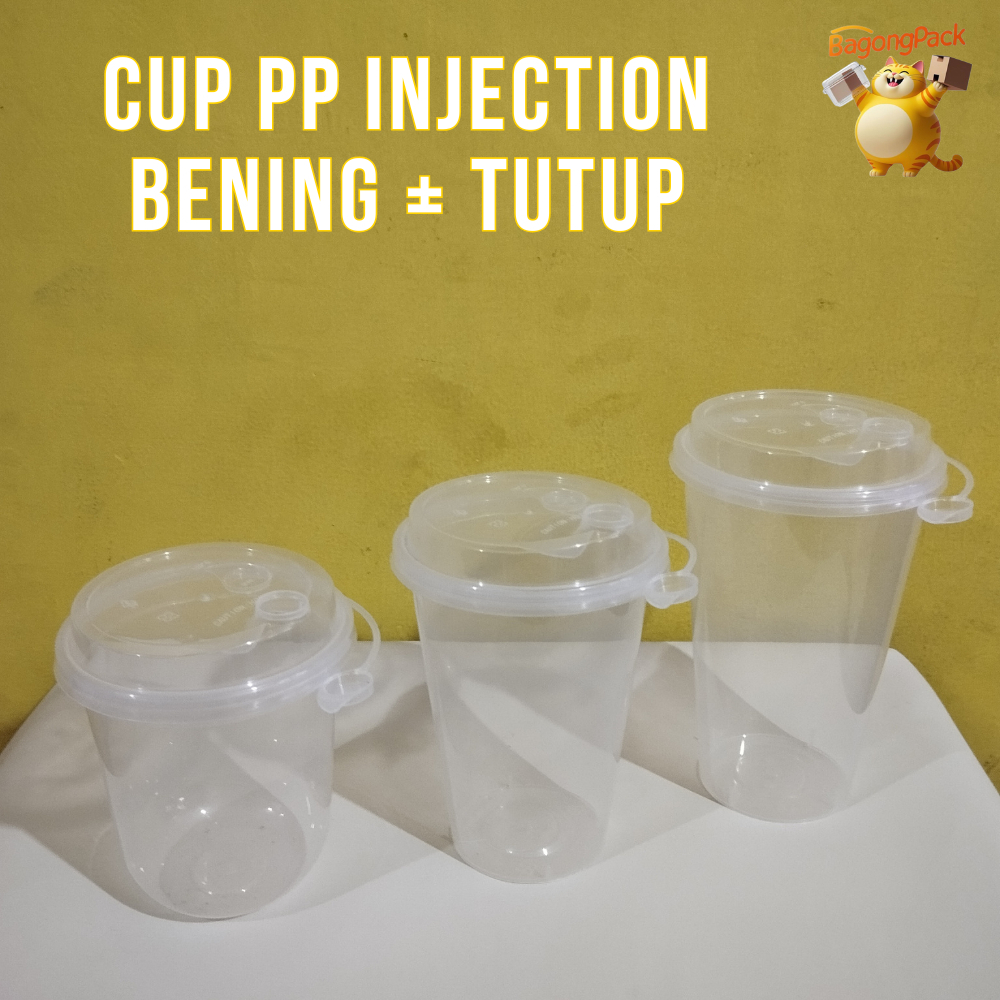 Gelas PP Cup Injection 12oz 14oz 16oz Food Grade
