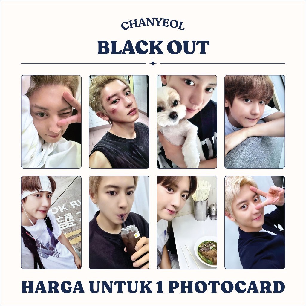 UNOFFICIAL PHOTOCARD | EXO CHANYEOL - BLACK OUT