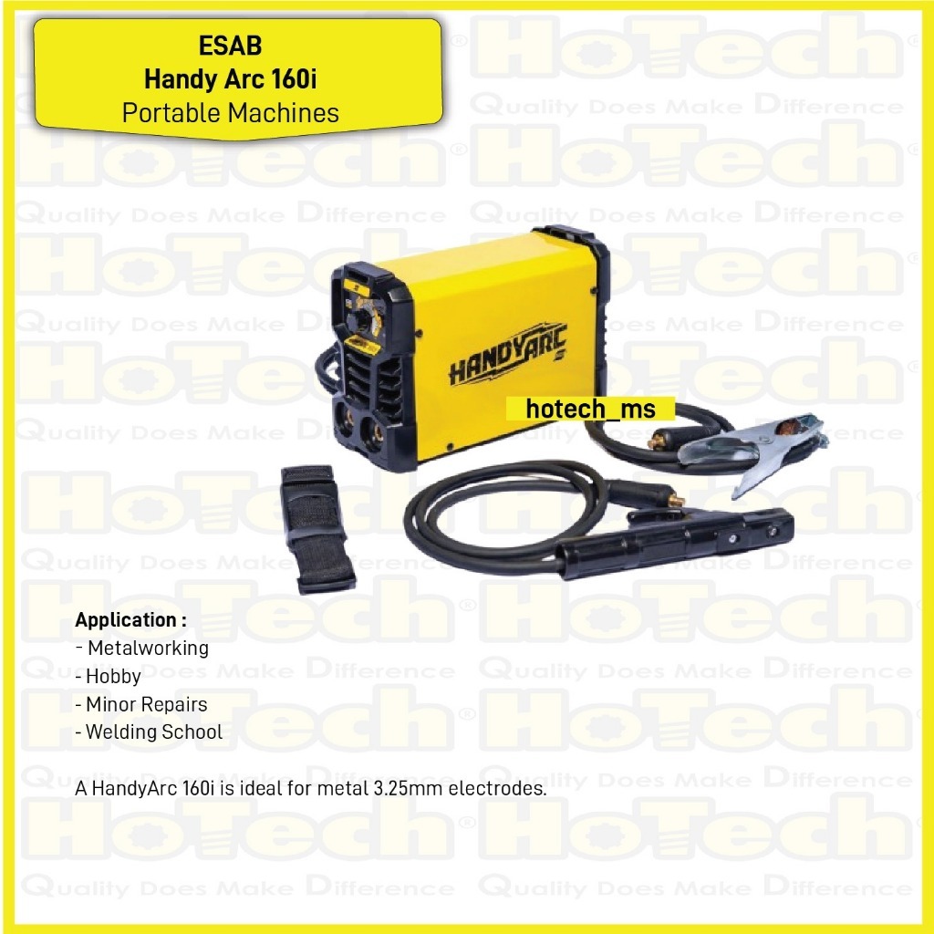 ESAB Handy ARC 160i | Mesin Las Portable Handy ARC 160i | Mesin Las Inverter 160A ESAB | Welding Mac