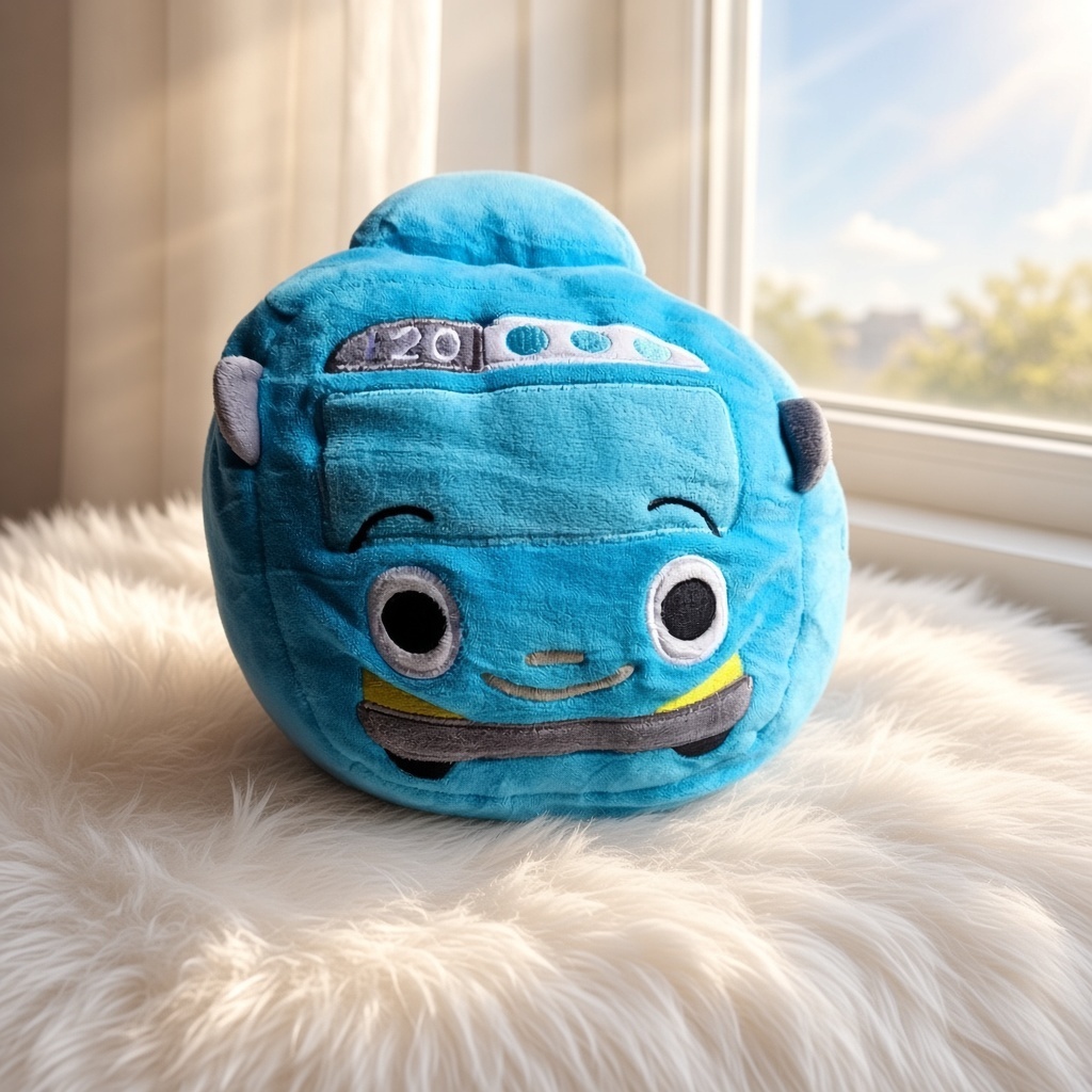 Boneka Bantal Tayo bis biru ukuran besar bisa untuk bantal dan guling lembut