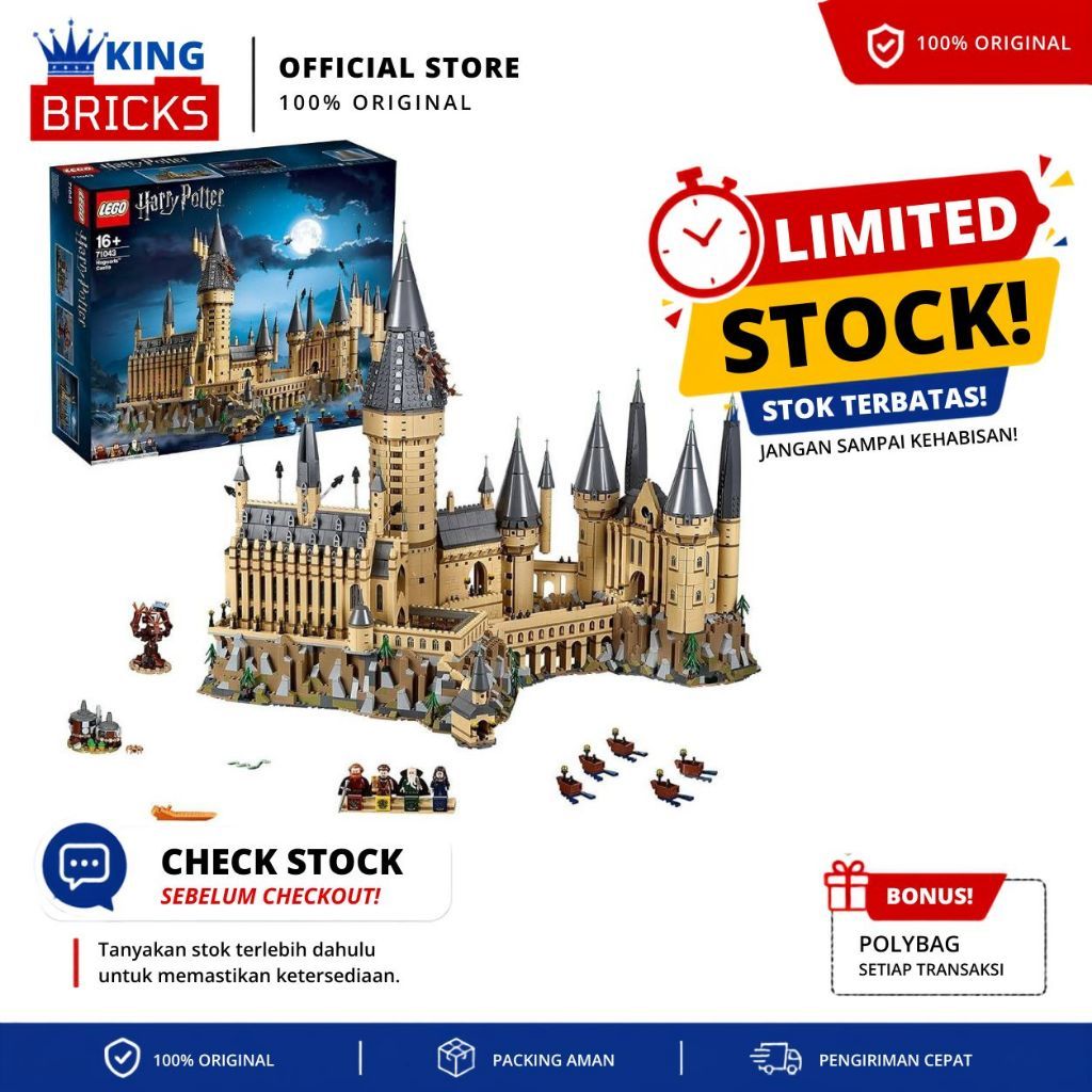 71043 Hogwarts Castle HARRY POTTER - Mainan Anak LEGO Bangunan Gedung Sekolah Sihir Original Murah J