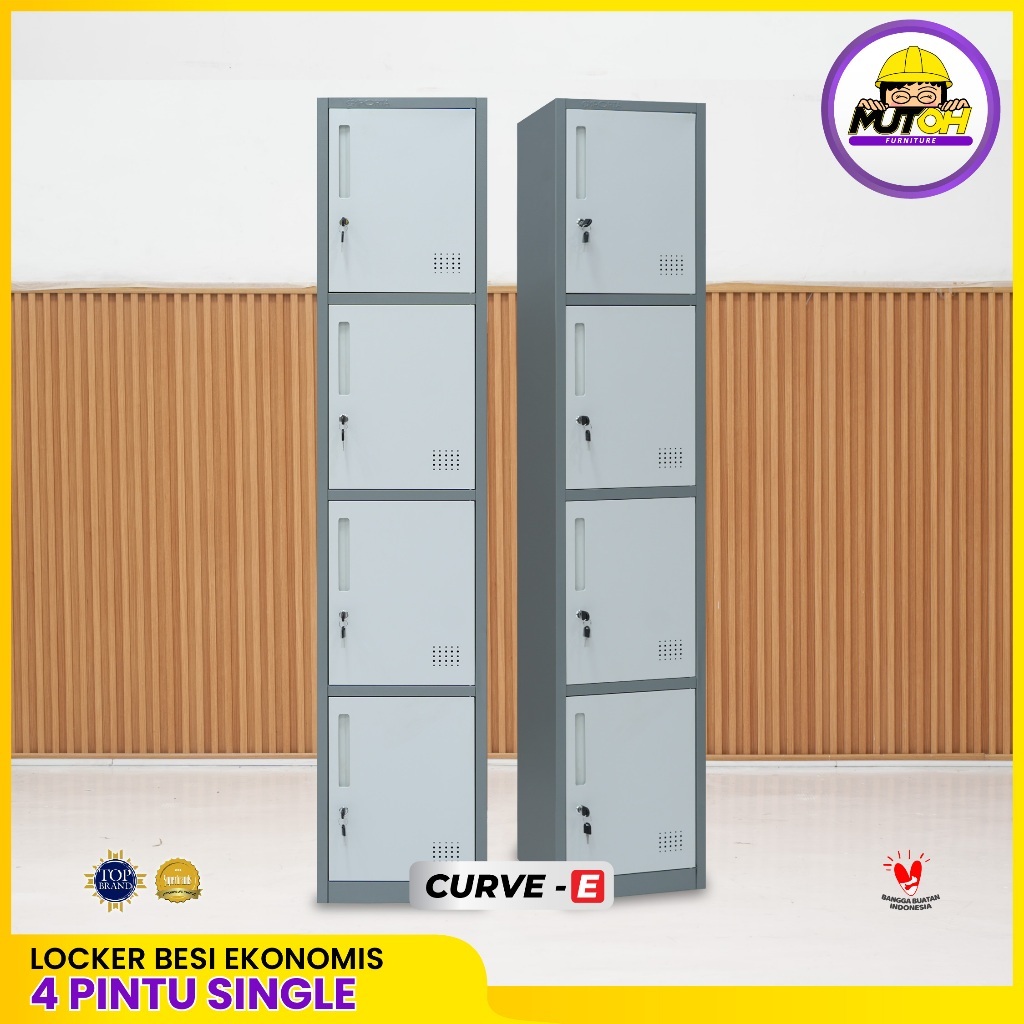 MUTOH EKONOMIS | Loker besi 4 pintu lemari locker besi 4 pintu single