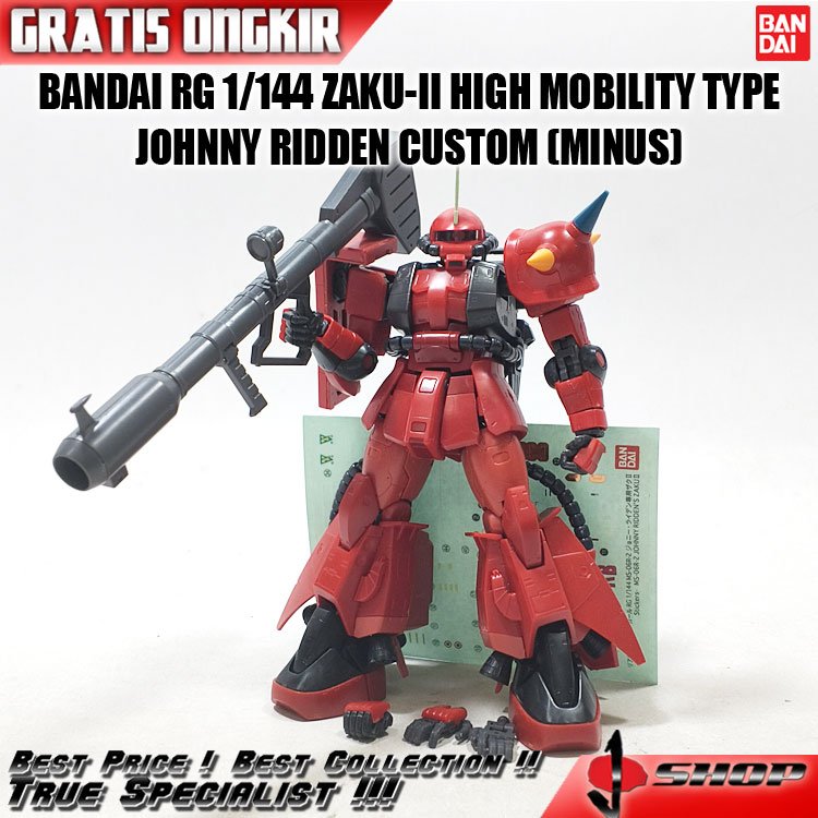 BANDAI RG 1/144 ZAKU-II HIGH MOBILITY TYPE JOHNNY RIDDEN CUSTOM (MINUS) RG471