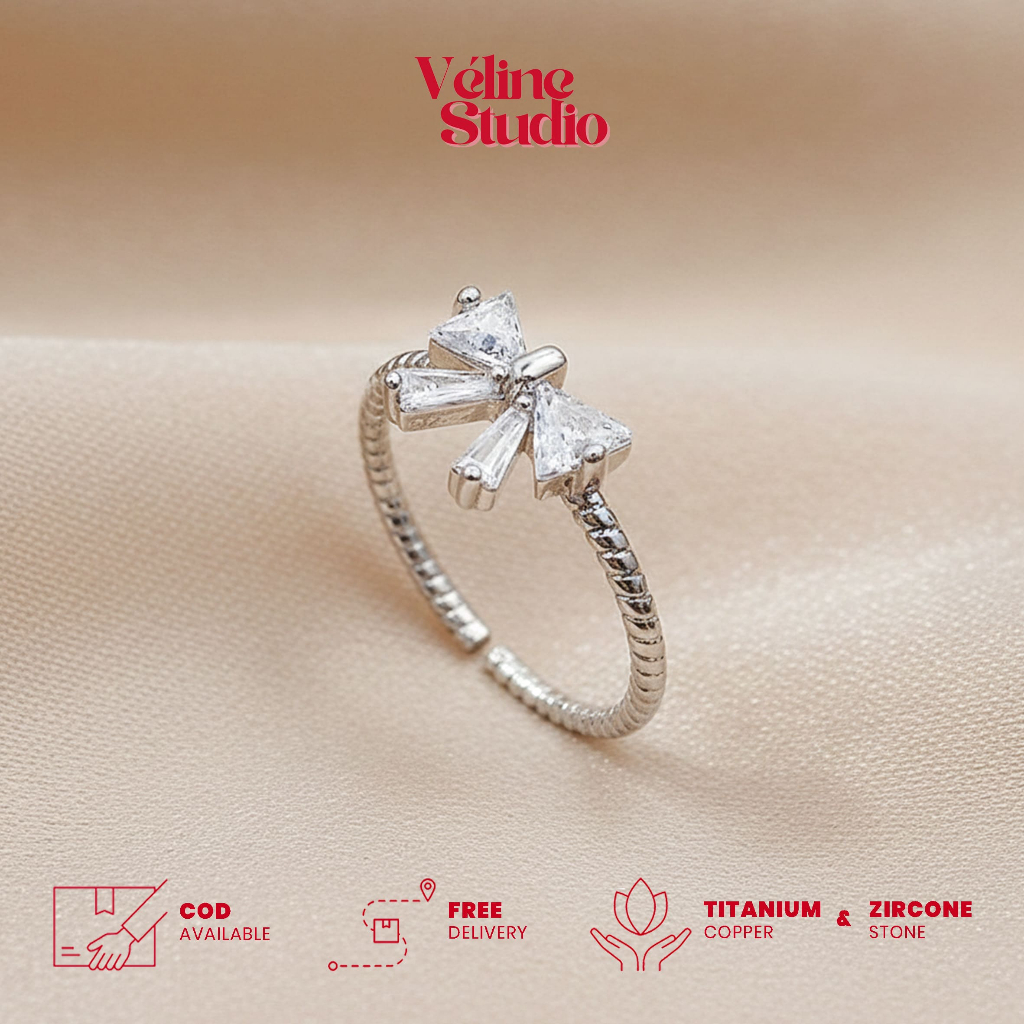 VELINE - Eternal Ring | Cincin Wanita Adjustable - Aksesoris Wanita | Cincin Wanita Titanium Tembaga