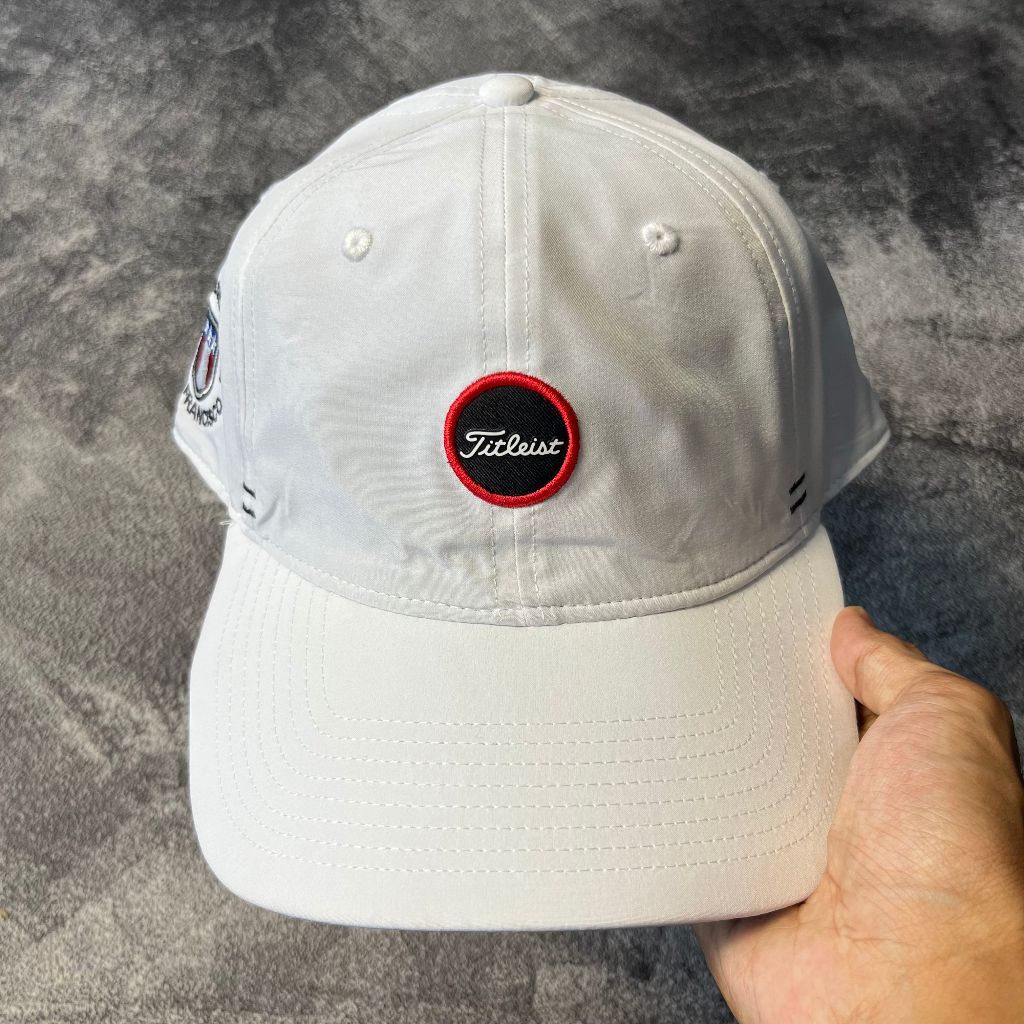 Topi Golf Titleist Putih Original Olahraga Lari Gym Baseball Sepeda Drifit Casual Padel Golf