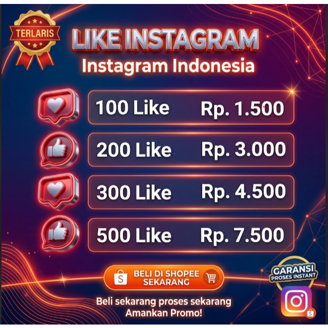 Like IG Likes Instagram Indonesia Premium Aktif Murah dan garansi