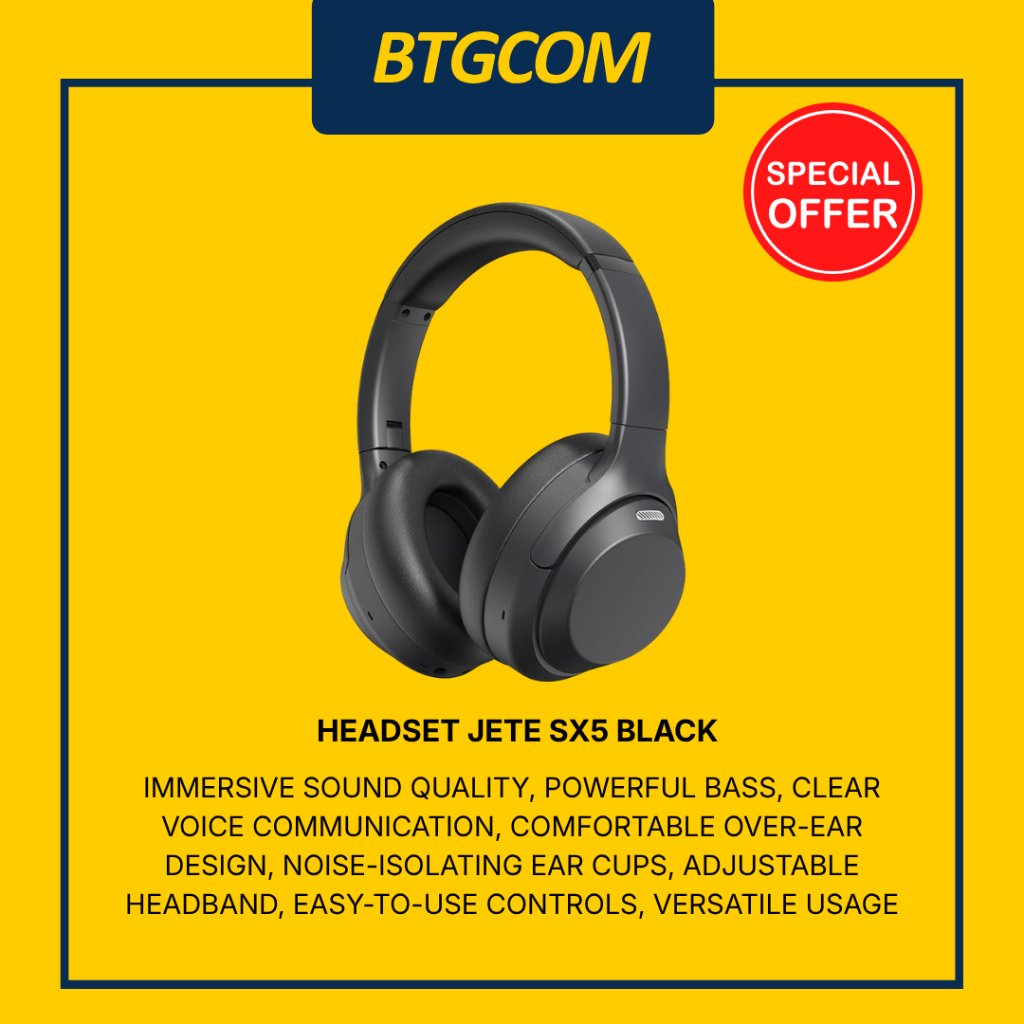 HEADSET JETE SX5 BLUETOOTH BLACK